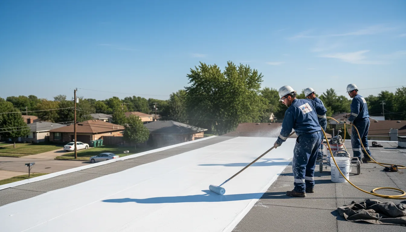 Commercial roof coating in Rentiesville, OK near me